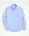 Brooks Brothers Portuguese Flannel Polo Button Down Collar Shirt In Light Blue