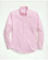 Brooks Brothers Portuguese Flannel Polo Button Down Collar Shirt In Light Pink