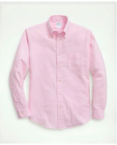 Brooks Brothers Portuguese Flannel Polo Button Down Collar Shirt In Light Pink