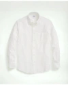 Brooks Brothers Portuguese Flannel Polo Button Down Collar Shirt In White