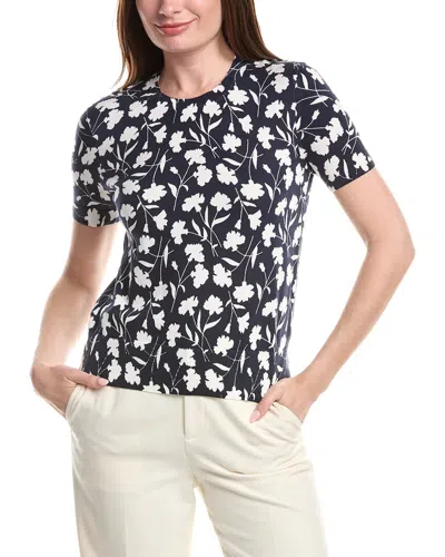 Brooks Brothers Print Crewneck Shell In Black