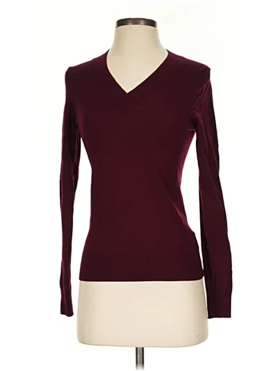 Pre-owned Brooks Brothers Pullover Sweater In Burgundy