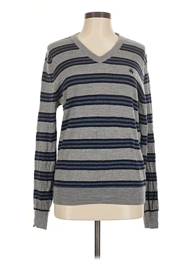 Pre-owned Brooks Brothers Pullover Sweater In Gray