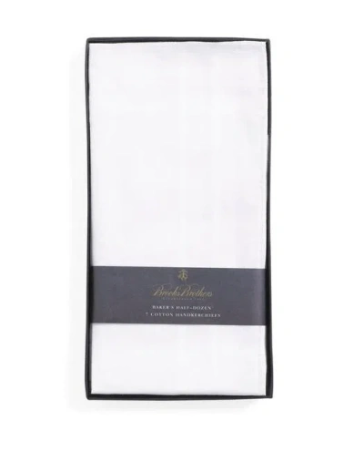 Brooks Brothers Pure Cotton Handkerchiefs-set Of 7 Shoes In White
