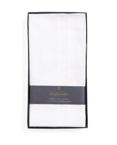 Brooks Brothers Pure Cotton Handkerchiefs-set Of 7 | White