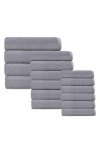 Brooks Brothers Puresoft 16-piece Turkish Cotton Towels Set In Grey