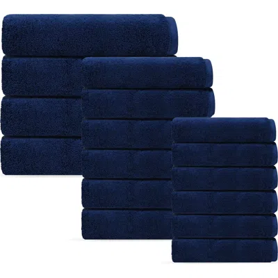 Brooks Brothers Puresoft 16-piece Turkish Cotton Towels Set In Navy