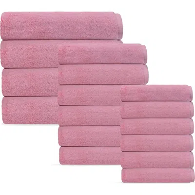 Brooks Brothers Puresoft 16-piece Turkish Cotton Towels Set In Pink