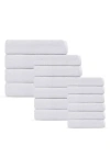 Brooks Brothers Puresoft 16-piece Turkish Cotton Towels Set In White
