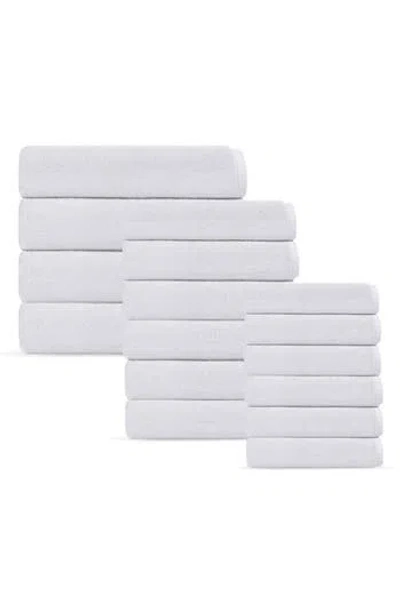 Brooks Brothers Puresoft 16-piece Turkish Cotton Towels Set In White