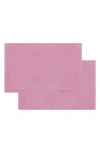 Brooks Brothers Puresoft 2-piece Turkish Cotton Bath Mats In Pink