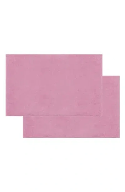 Brooks Brothers Puresoft 2-piece Turkish Cotton Bath Mats In Pink