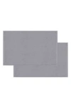 Brooks Brothers Puresoft 2-piece Turkish Cotton Bath Mats In Silver