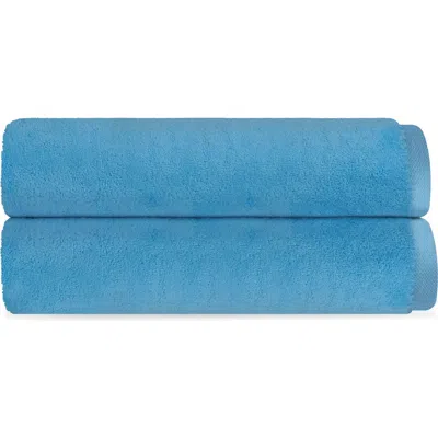 Brooks Brothers Puresoft 2-piece Turkish Cotton Bath Sheet In Seaglass