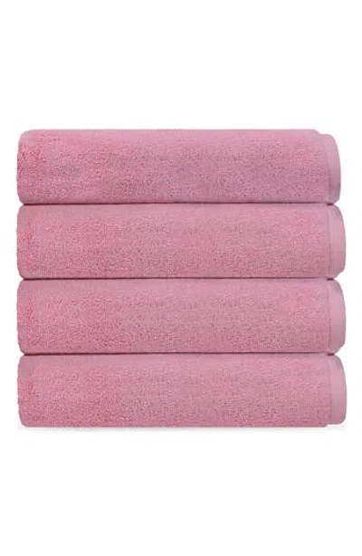 Brooks Brothers Puresoft 4-piece Turkish Cotton Bath Towel Set In Pink