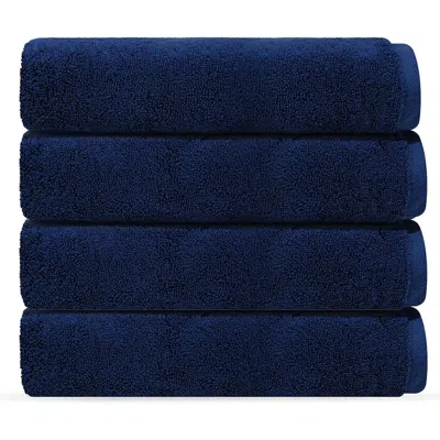 Brooks Brothers Puresoft 4-piece Turkish Cotton Wash Cloths In Navy