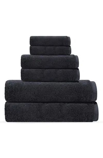 Brooks Brothers Puresoft 6-piece Turkish Towel Set In Anthracite
