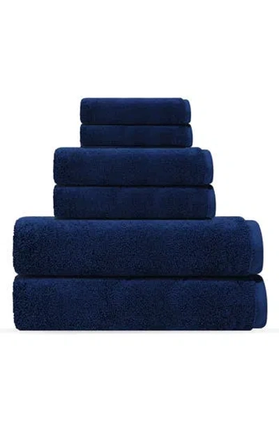 Brooks Brothers Puresoft 6-piece Turkish Towel Set In Navy