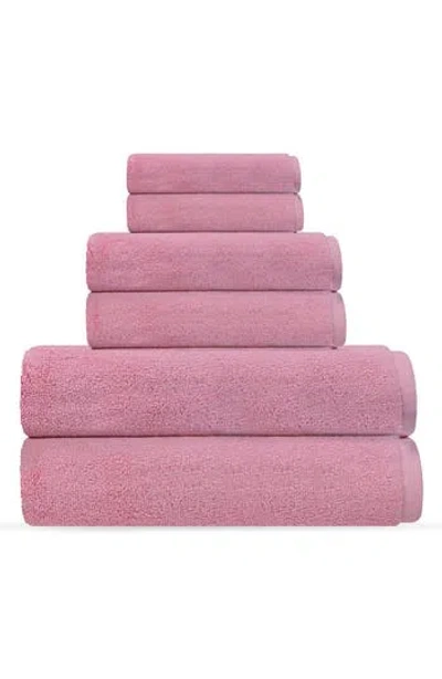 Brooks Brothers Puresoft 6-piece Turkish Towel Set In Pink
