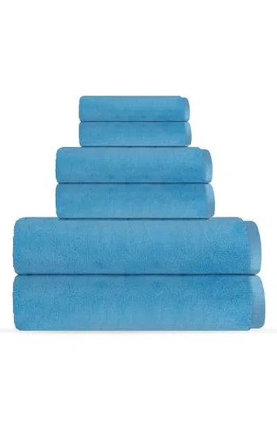 Brooks Brothers Puresoft 6-piece Turkish Towel Set In Seaglass