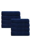 Brooks Brothers Puresoft 8-piece Turkish Cotton Hand Towels In Navy
