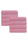 Brooks Brothers Puresoft 8-piece Turkish Cotton Hand Towels In Pink