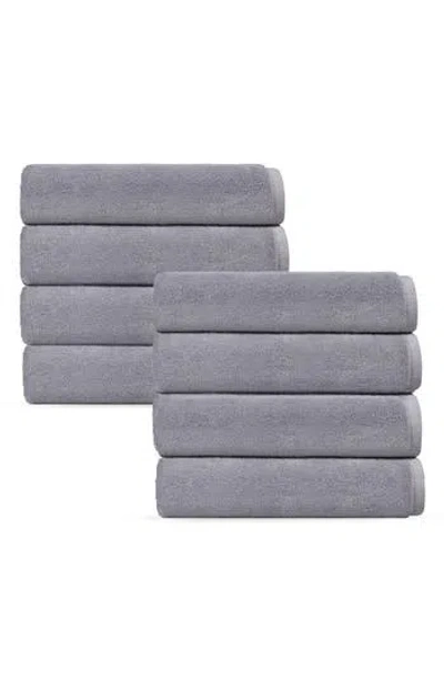 Brooks Brothers Puresoft 8-piece Turkish Cotton Hand Towels In Gray