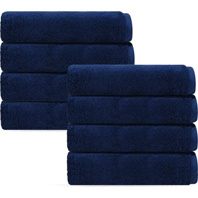 Brooks Brothers Puresoft 8-piece Turkish Cotton Washcloths In Navy