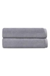 Brooks Brothers Puresoft Set Of 2 Turkish Cotton Bath Towels In Grey