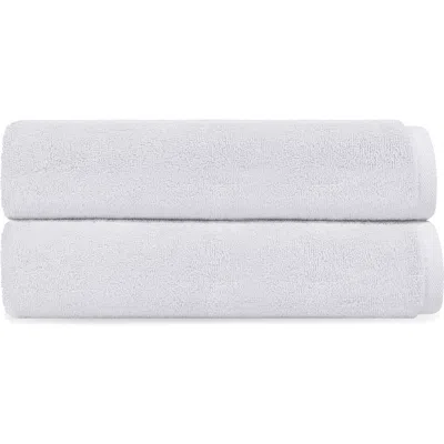 Brooks Brothers Puresoft Set Of 2 Turkish Cotton Bath Towels In White