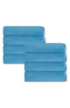 Brooks Brothers Puresoft Set Of 8 Turkish Cotton Washcloths In Seaglass