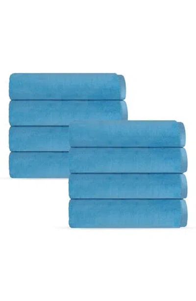 Brooks Brothers Puresoft Set Of 8 Turkish Cotton Washcloths In Seaglass