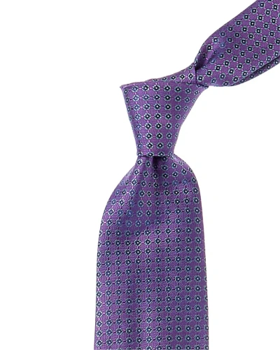 Brooks Brothers Purple Mini Geo Neat Silk Tie