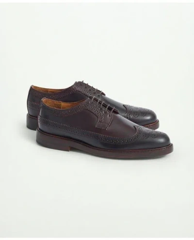 Brooks Brothers Rancourt Cordovan Longwing Shoes In Burgundy