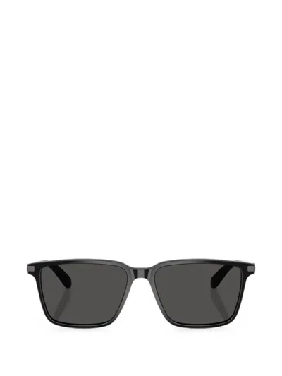 Brooks Brothers Rectangle-frame Sunglasses In Black