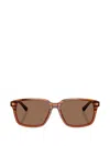 Brooks Brothers 57mm Rectangular Sunglasses In Brown