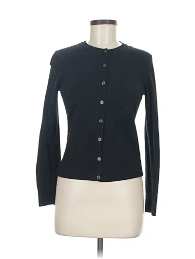 Pre-owned Brooks Brothers Red Fleece Wool Cardigan Sweater In Black