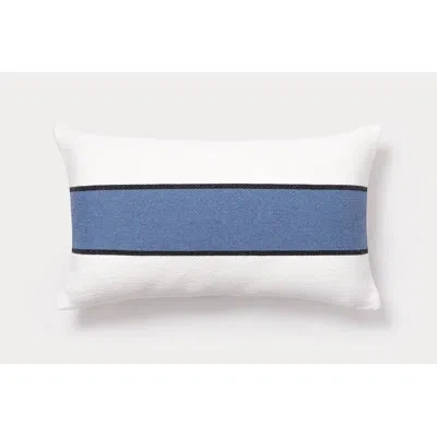 Brooks Brothers Redvers Cotton Lumbar Rectangular Pillow Cover & Insert In Blue