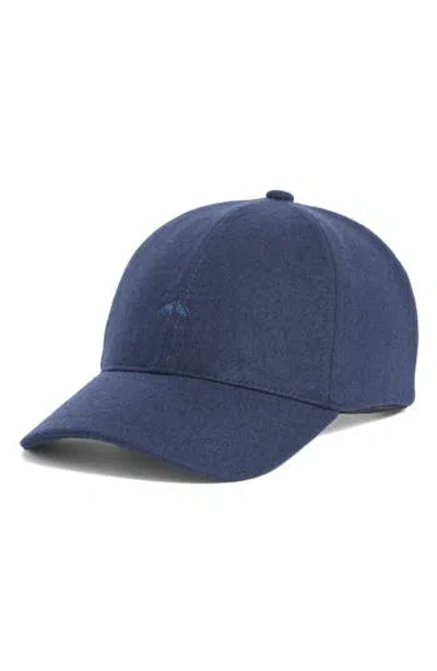 Brooks Brothers Refined Wool Adjustable Baseball Cap In Blue