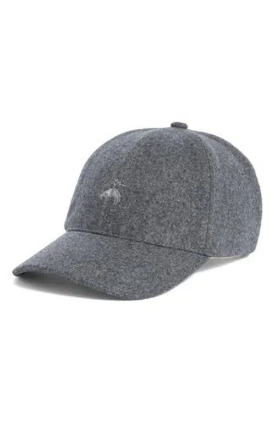 Brooks Brothers Refined Wool Adjustable Baseball Cap In Gray