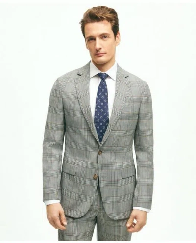Brooks Brothers Regent Fit Wool Check Suit Jacket | Blue | Size 42 Long