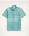 Brooks Brothers Regent Regular-fit Original Broadcloth Short-sleeve Popover Shirt In Green