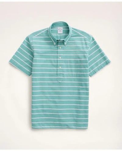 Brooks Brothers Regent Regular-fit Original Broadcloth Short-sleeve Popover Shirt In Green