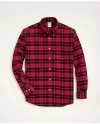 Brooks Brothers Regent Regular-fit Portuguese Flannel Shirt In Red,black
