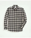 Brooks Brothers Regent Regular-fit Portuguese Flannel Shirt In White,black