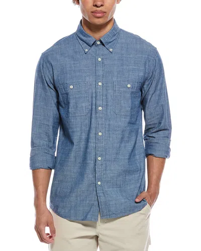 Brooks Brothers Regular Fit Chambray Work Shirt In Blue