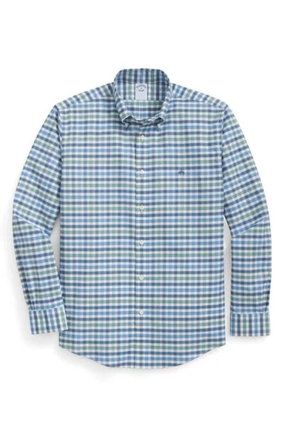 Brooks Brothers Regular Fit Check Stretch Cotton Button-down Oxford Shirt In Multi