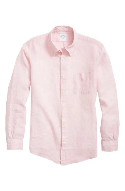 Brooks Brothers Regular Fit Cotton Dress Shirt In Medium Pink