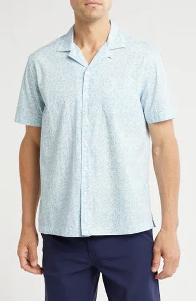 Brooks Brothers Regular Fit Cotton Poplin Camp Shirt In Blue