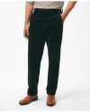 Brooks Brothers Regular Fit Cotton Wide-wale Corduroy Pants In Black